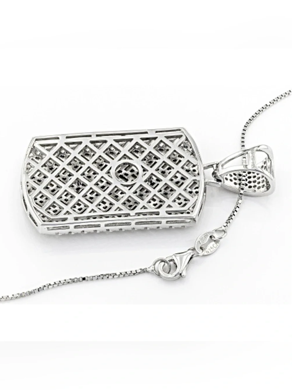 Bella Luce CZ Crystal Dog Tag Necklace - Picture 4 of 9
